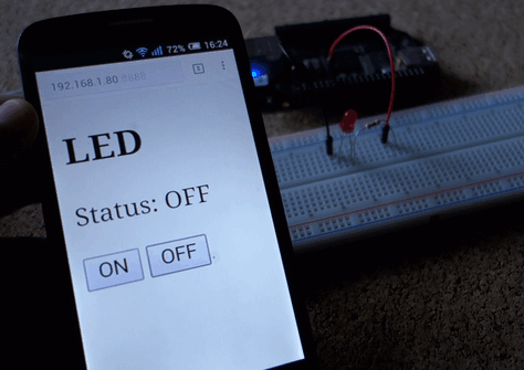 bonescript web server led