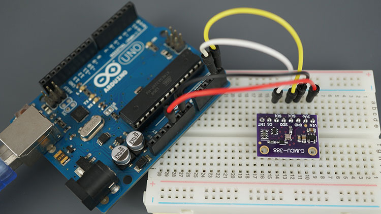 Arduino UNO Board BMP388 Sensor Module Altitude Pressure Temperature Parts Demonstration