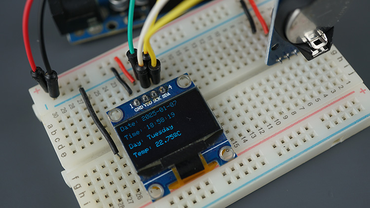 Arduino Digital DS3231 Digital Clock and OLED Display