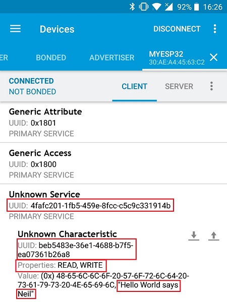nRF Connect for Mobile from Nordic check UUID