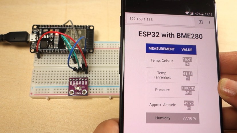 ESP32 Web Server with BME280 Sensor Weather Station