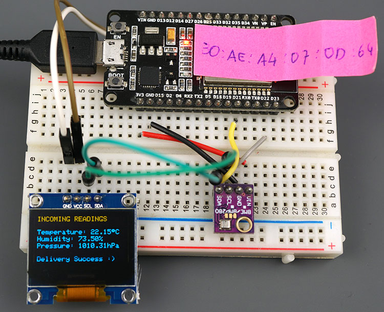 ESP32 ESP-NOW Protocol Exchange Data Demonstration