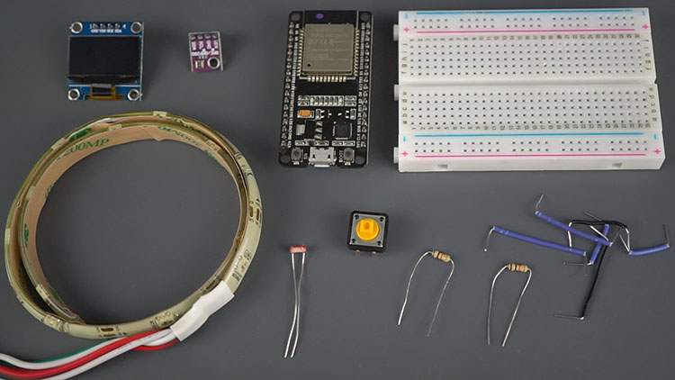 ESP32 Breadboard Weather Station Interface Shield Components Parts Required