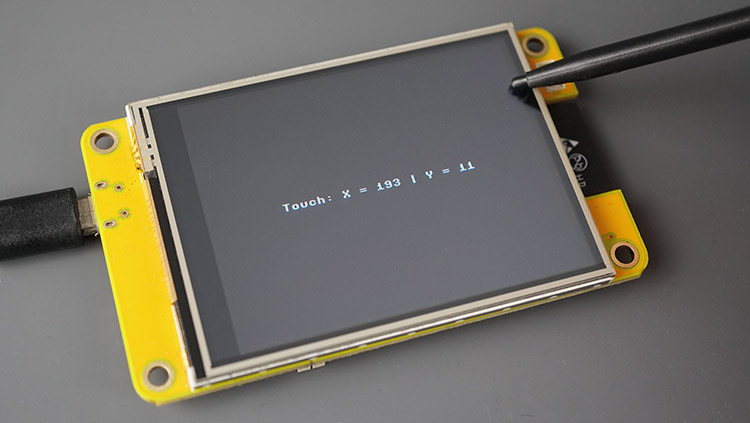 ESP32 Cheap Yellow Display CYD Board Display Touchscreen Testing Coordinates MicroPython