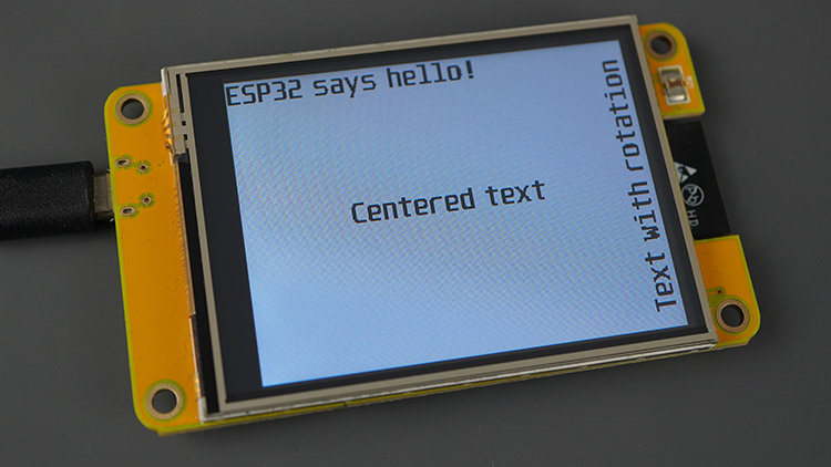 ESP32 Cheap Yellow Display CYD Board Load Custom Font MicroPython