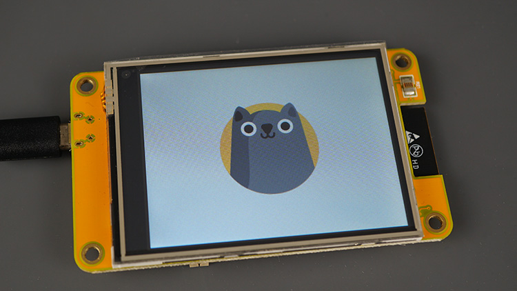 ESP32 CYD board with LVGL Display Image on the screen