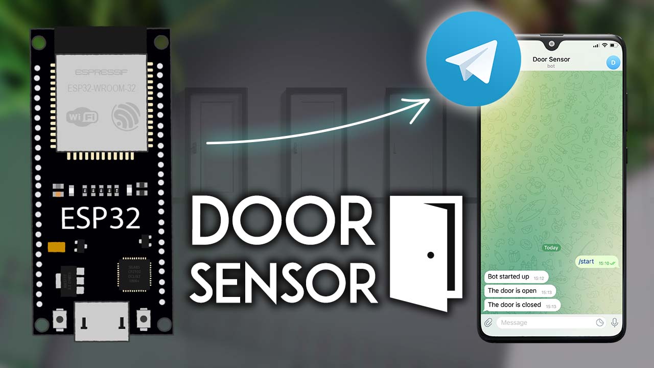 ESP32 Door Status Monitor with Telegram Notifications Arduino IDE