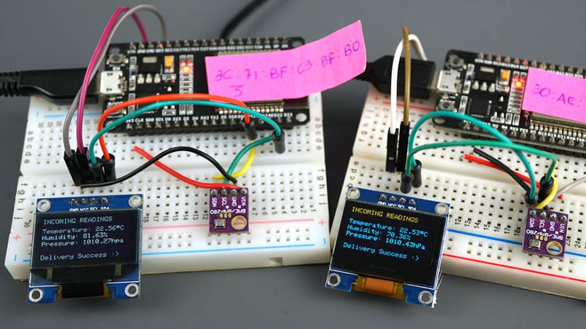 ESP32 ESP-NOW Protocol Exchange Data Demonstration