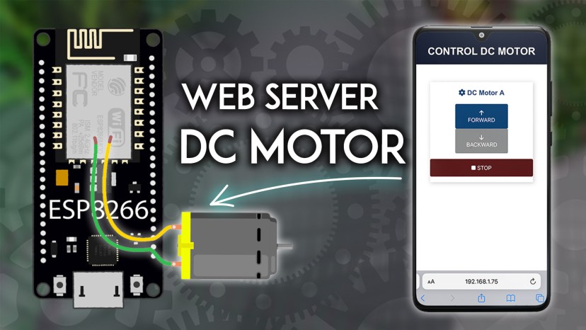 ESP8266 NodeMCU Web Server Control a DC Motor Arduino IDE