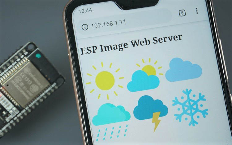 ESP32 ESP8266 Display Embedded Image on Web Server using Arduino IDE