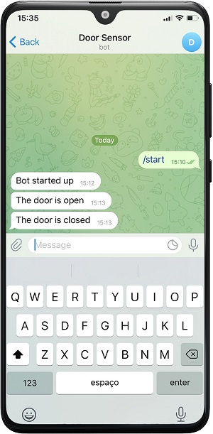 ESP32 ESP8266 Door Sensor Telegram Bot Demonstration