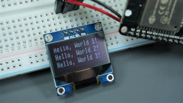 oled display text esp8266 esp32 micropython