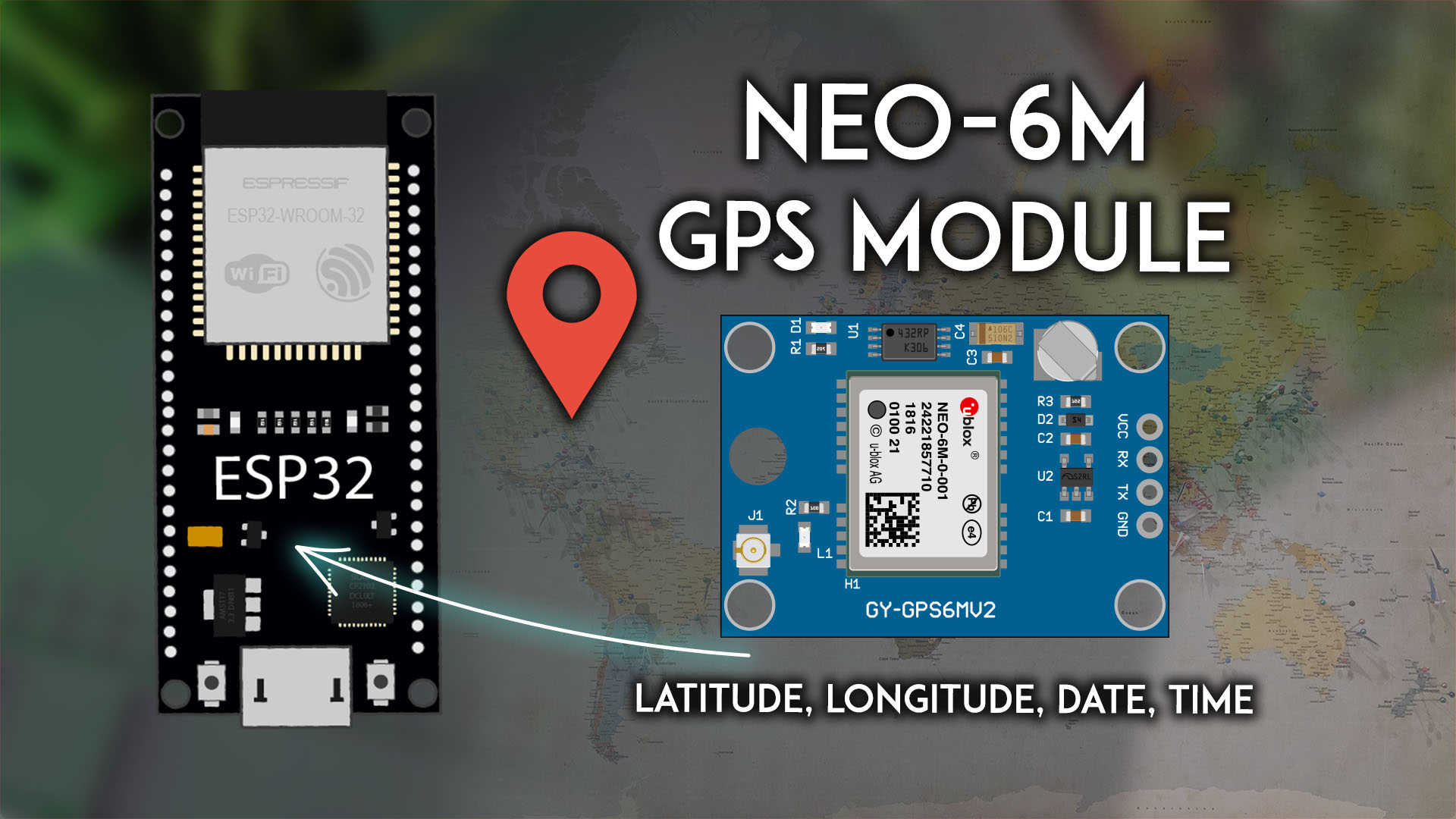 ESP32 with NEO-6M GPS Module Arduino IDE