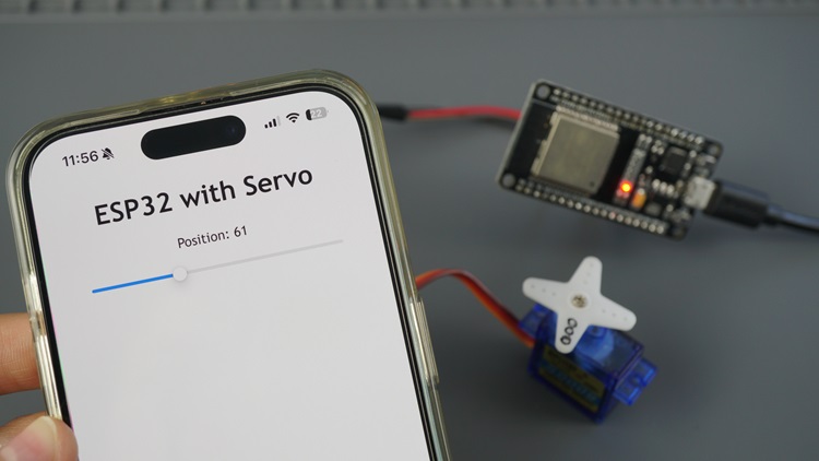 ESP32 Servo Web Server Demonstration