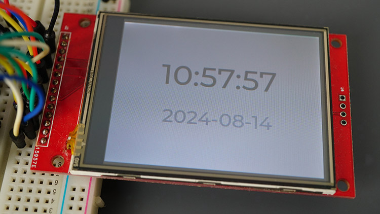 ESP32 TFT Screen LVGL Digital Clock Time Date Project Demonstration
