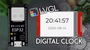 ESP32 TFT Screen LVGL Digital Clock with Time and Date