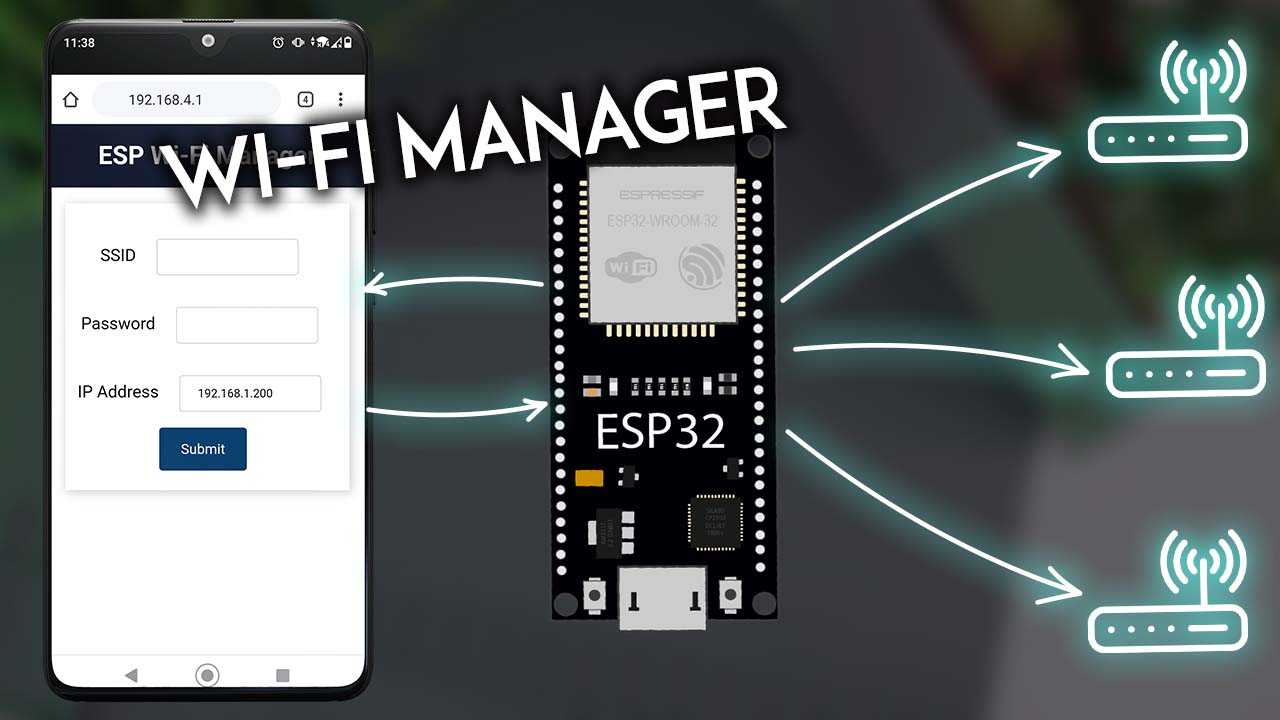ESP32: Create a Simple Wi-Fi Manager (AsyncWebServer library)