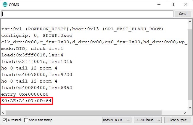 ESP-NOW ESP32 Getting Board MAC Address