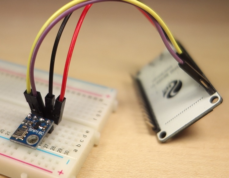 ESP32 with BMP180 Barometric Sensor demonstration