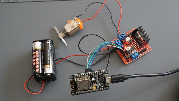 ESP8266 control DC Motor with L298N motor driver