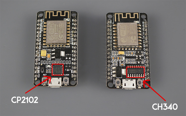 ESP8266 CP2101 vs CH340 Converter