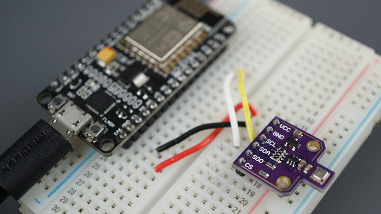 ESP8266 NodeMCU Board BME680 Gas sensor circuit wiring diagram schematics