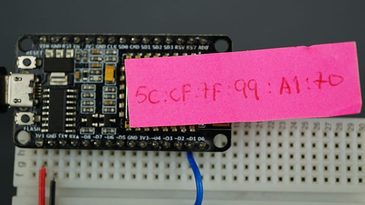 ESP8266 NodeMCU board Get MAC Address