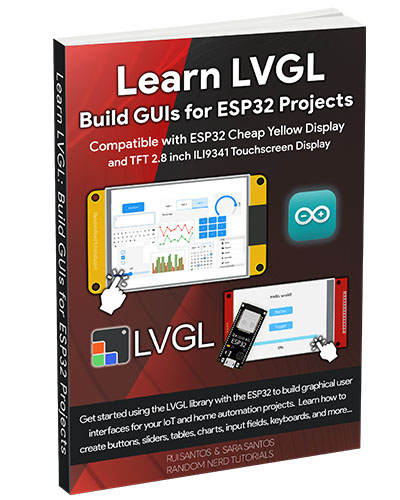 Learn LVGL Build GUIs for ESP32 Projects new eBook cover