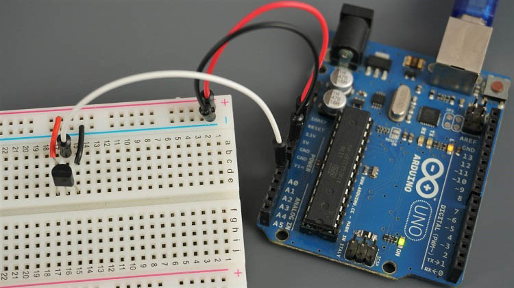 LM35 LM35DZ LM34 LM335 Arduino board OLED wiring schematic