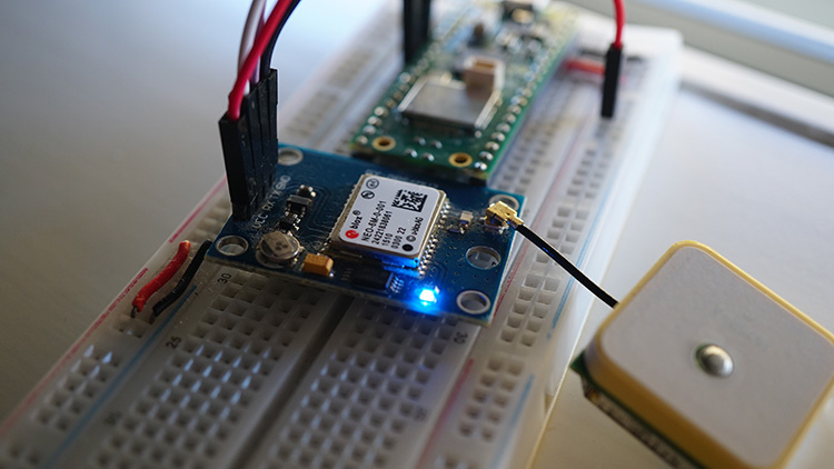 NEO-6M GPS Module Blue LED Blinking