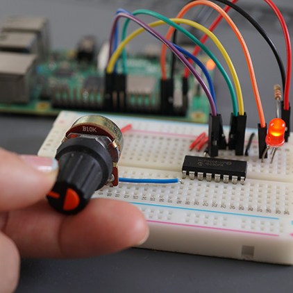 Raspberry Pi Control LED with Potentiometer