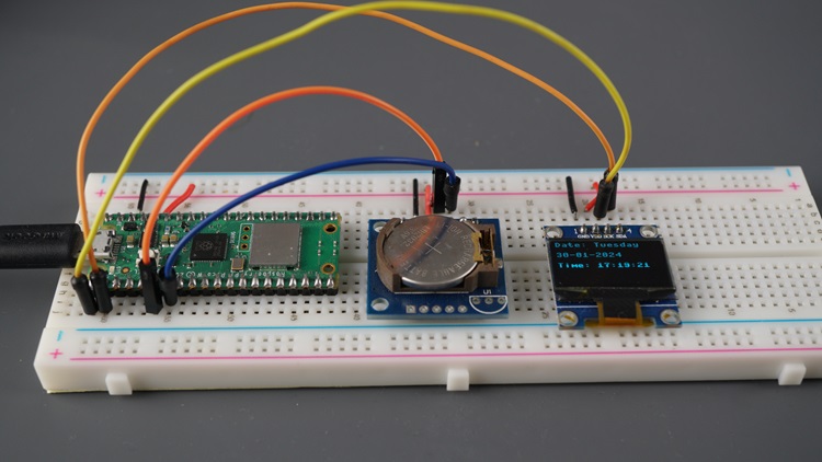 Raspberry Pi Pico Digital Clock with OLED and RTC Module