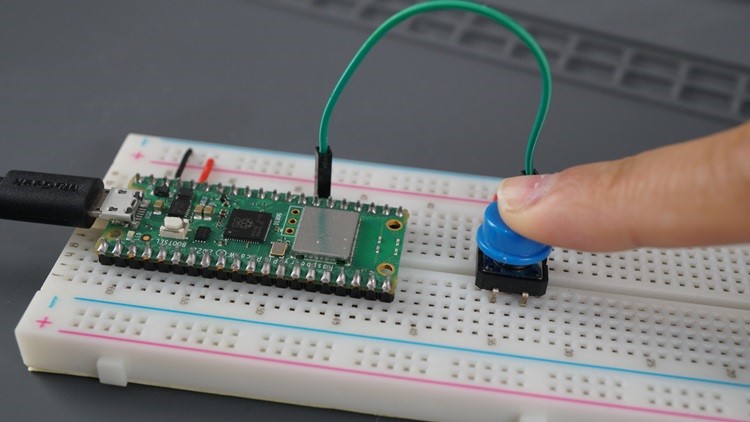 Raspberry Pi Pico Detect a Pushbutton Press
