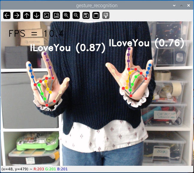 Testing Mediapipe I Love You Gesture