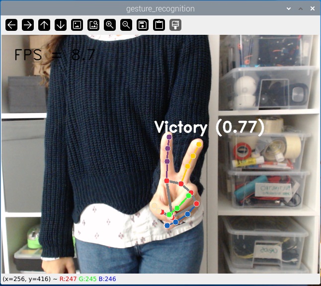 Testing Mediapipe Victory Gesture