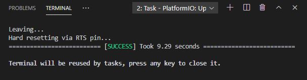 Upload filesystem image ESP8266 VS Code PlatformIO success message