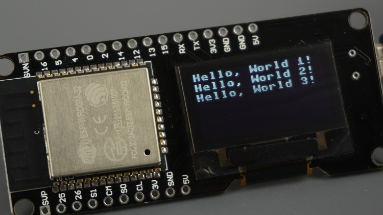 Wemos Lolin32 ESP32 OLED Control with MicroPython