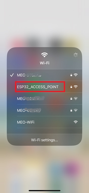 Connecting to the ESP32 Access Point