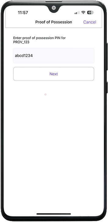 Espressif Wi-Fi provisioning enter proof of possession