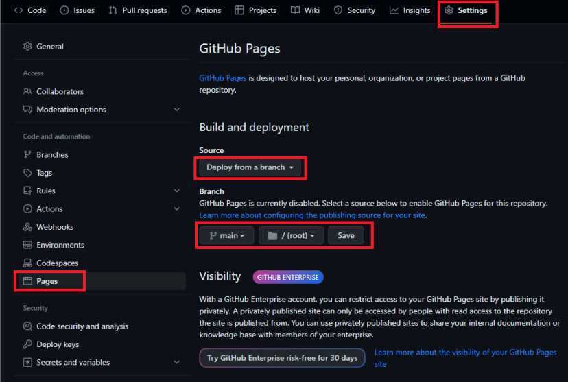 GitHub Pages Host Repository