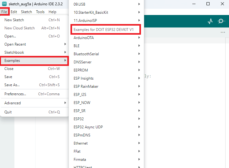 Examples for ESP32 Arduino IDE