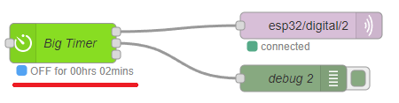 Big Timer Node showing how long it will be off