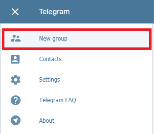 Create a new group web telegram
