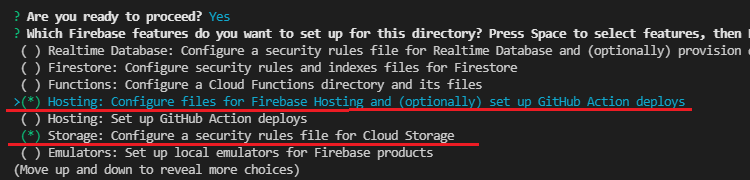 Login Firebase Account allow Firebase CLI firebase init