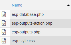 Create PHP files for control ESP32 ESP8266 GPIOs Dashboard