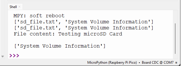 Delete file from microSD card - Thonny IDE