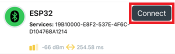 nRF Connect app from Nordic connecting to ESP32