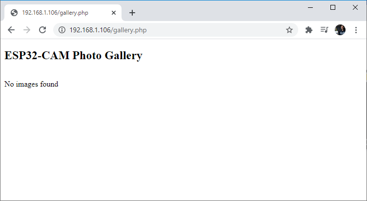 ESP32-CAM Camera Board gallery PHP file view delete photos