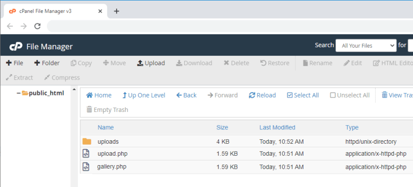 ESP32-CAM Camera board CPanel Create New PHP Files and Uploads Folder
