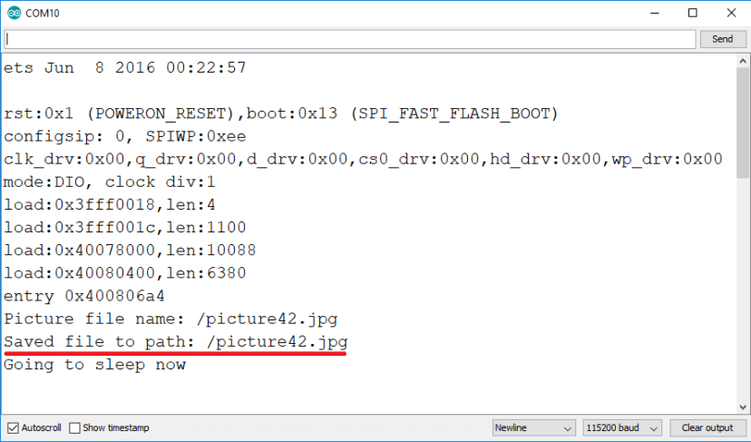 ESP32-CAM Take Photo and Save to MicroSD Card Arduino IDE Serial Monitor Demonstration